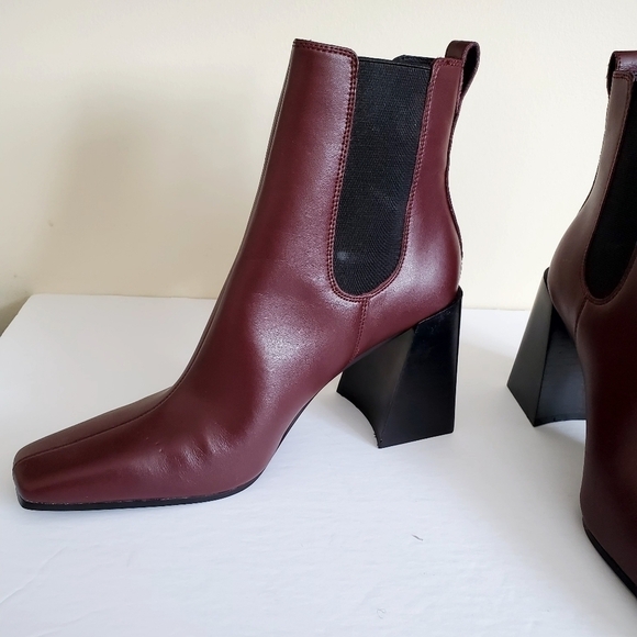 Topshop Harbour Chelsea Burgundy Boot, Size 9.5US - Picture 4 of 11